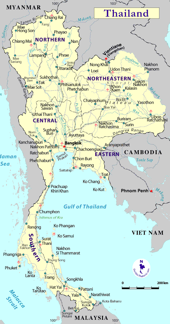 Map of Thailand - Map Thailand Travel