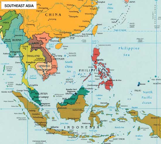 map of southeast asia, south east asia map